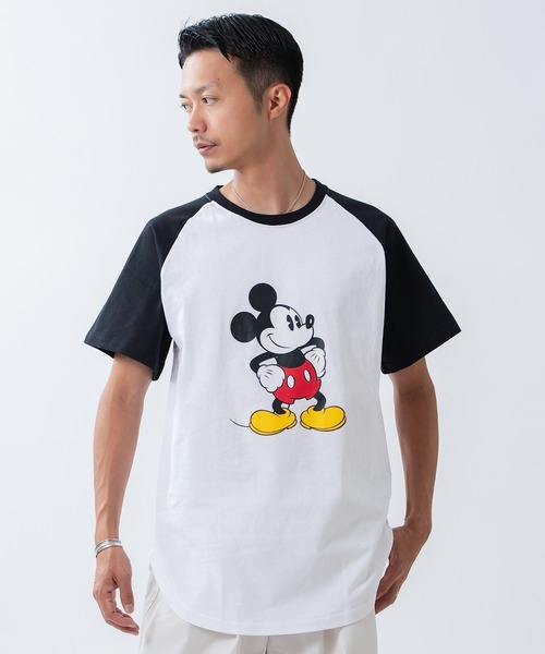 improves(インプローブス)の「【MICKEY MOUSE】ミッキーマウス ラグラン 半袖Tシャツ(Tシャツ/カットソー・メンズ・グレー系/ホワイト系1/ベージュ系/グレー/ホワイト×ブラック/ホワイト・LARGE/MEDIUM/X-LARGE)」の11枚目の写真