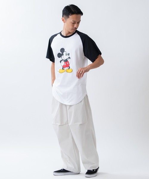 improves(インプローブス)の「【MICKEY MOUSE】ミッキーマウス ラグラン 半袖Tシャツ(Tシャツ/カットソー・メンズ・グレー系/ホワイト系1/ベージュ系/グレー/ホワイト×ブラック/ホワイト・LARGE/MEDIUM/X-LARGE)」の14枚目の写真