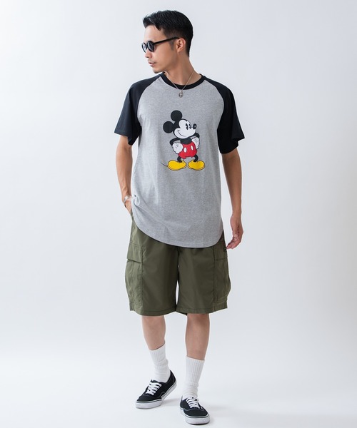 improves(インプローブス)の「【MICKEY MOUSE】ミッキーマウス ラグラン 半袖Tシャツ(Tシャツ/カットソー・メンズ・グレー系/ホワイト系1/ベージュ系/グレー/ホワイト×ブラック/ホワイト・LARGE/MEDIUM/X-LARGE)」の22枚目の写真