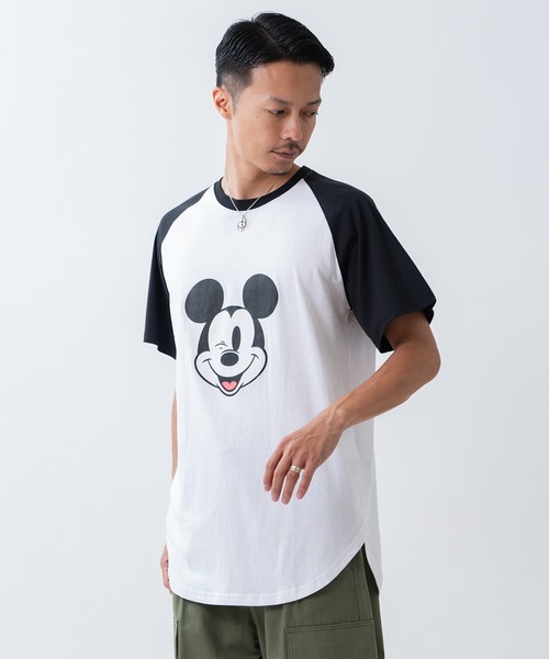 improves(インプローブス)の「【MICKEY MOUSE】ミッキーマウス ラグラン 半袖Tシャツ(Tシャツ/カットソー・メンズ・グレー系/ホワイト系1/ベージュ系/グレー/ホワイト×ブラック/ホワイト・LARGE/MEDIUM/X-LARGE)」の15枚目の写真