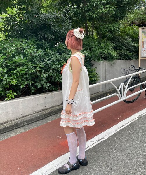 HELLO.SANFRANCISCO(ハローサンフランシスコ)の「【HELLO.SANFRANCISCO/ハローサンフランシスコ】シャーリングフリルメロウチュニック(チュニック・レディース・ホワイト/サックスブルー・ONE SIZE)」の11枚目の写真