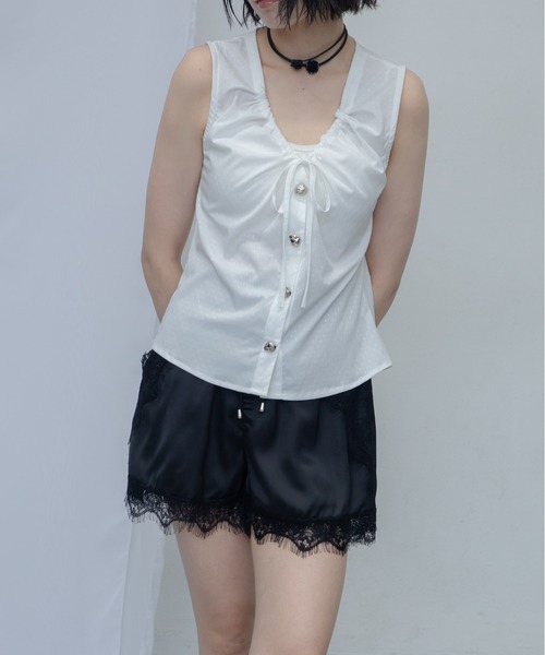 uyu.(ウユ)の「Lace Docking Shorts/レースドッキングショートパンツ(その他パンツ・レディース・ブルー/ホワイト/ブラック・FREE)」の16枚目の写真