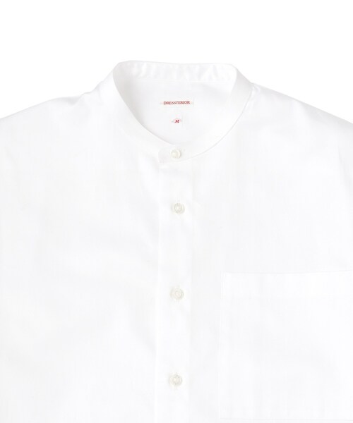 DRESSTERIOR(ドレステリア)の「【日本製】バンドカラー高密度ツイルシャツ(シャツ/ブラウス・メンズ・ホワイト・91/90/94/92)」の8枚目の写真