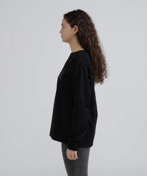 AVIREX(アヴィレックス)の「L/S SIGNATURE VARSITY LOGO T-SHIRT(Tシャツ/カットソー・レディース・ブラック/ホワイト/ブルー・F)」の8枚目の写真