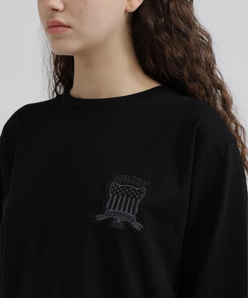 AVIREX(アヴィレックス)の「L/S SIGNATURE VARSITY LOGO T-SHIRT(Tシャツ/カットソー・レディース・ブラック/ホワイト/ブルー・F)」の10枚目の写真