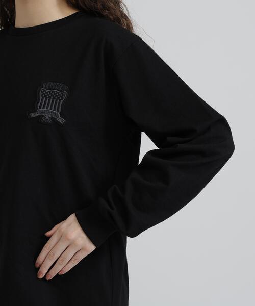 AVIREX(アヴィレックス)の「L/S SIGNATURE VARSITY LOGO T-SHIRT(Tシャツ/カットソー・レディース・ブラック/ホワイト/ブルー・F)」の11枚目の写真