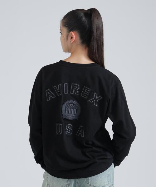 AVIREX(アヴィレックス)の「L/S SIGNATURE VARSITY LOGO T-SHIRT(Tシャツ/カットソー・レディース・ブラック/ホワイト/ブルー・F)」の15枚目の写真