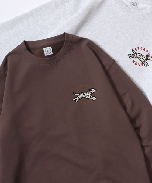SITRY(シトリー)の「Animal Flock Print Sweat shirt/オーバーサイズ アニマル ワンポイント フロッキープリント オーバーサイズ ヘビーウェイト 裏毛 トレーナー スウェット レディース メンズ(スウェット・メンズ・グレー系その他/ブラウン/アッシュ/グレー系その他2/ブラック/マスタード・M/L)」の5枚目の写真