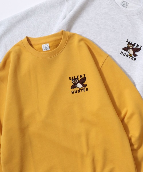 SITRY(シトリー)の「Animal Flock Print Sweat shirt/オーバーサイズ アニマル ワンポイント フロッキープリント オーバーサイズ ヘビーウェイト 裏毛 トレーナー スウェット レディース メンズ(スウェット・メンズ・グレー系その他/ブラウン/アッシュ/グレー系その他2/ブラック/マスタード・M/L)」の6枚目の写真