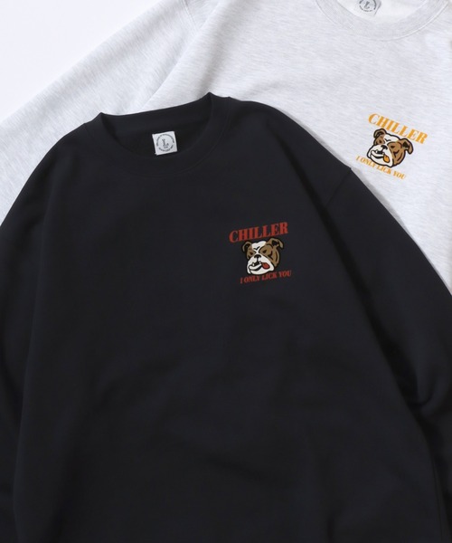 SITRY(シトリー)の「Animal Flock Print Sweat shirt/オーバーサイズ アニマル ワンポイント フロッキープリント オーバーサイズ ヘビーウェイト 裏毛 トレーナー スウェット レディース メンズ(スウェット・メンズ・グレー系その他/ブラウン/アッシュ/グレー系その他2/ブラック/マスタード・M/L)」の1枚目の写真
