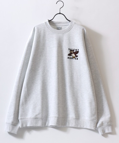SITRY(シトリー)の「Animal Flock Print Sweat shirt/オーバーサイズ アニマル ワンポイント フロッキープリント オーバーサイズ ヘビーウェイト 裏毛 トレーナー スウェット レディース メンズ(スウェット・メンズ・グレー系その他/ブラウン/アッシュ/グレー系その他2/ブラック/マスタード・M/L)」の17枚目の写真
