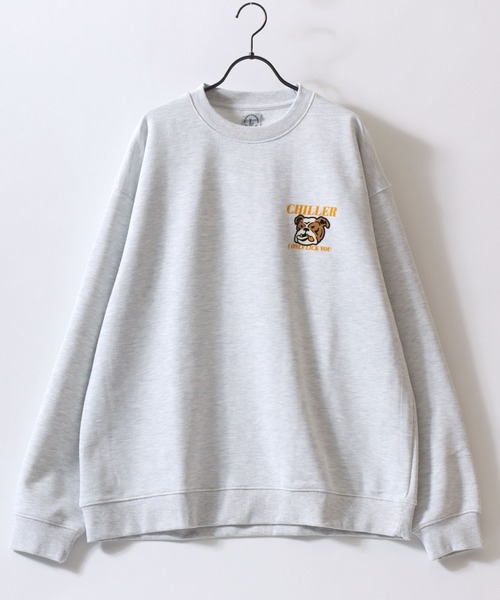 SITRY(シトリー)の「Animal Flock Print Sweat shirt/オーバーサイズ アニマル ワンポイント フロッキープリント オーバーサイズ ヘビーウェイト 裏毛 トレーナー スウェット レディース メンズ(スウェット・メンズ・グレー系その他/ブラウン/アッシュ/グレー系その他2/ブラック/マスタード・M/L)」の10枚目の写真