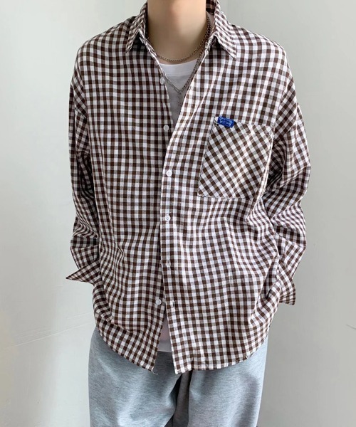 KELVIN(ケルヴァン)の「Modern Gingham Shirt モダンギンガムシャツ(シャツ/ブラウス・メンズ・ブラウン/ブラック・MEDIUM/LARGE)」の11枚目の写真