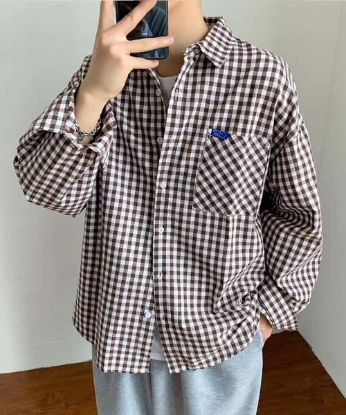 KELVIN(ケルヴァン)の「Modern Gingham Shirt モダンギンガムシャツ(シャツ/ブラウス・メンズ・ブラウン/ブラック・MEDIUM/LARGE)」の12枚目の写真