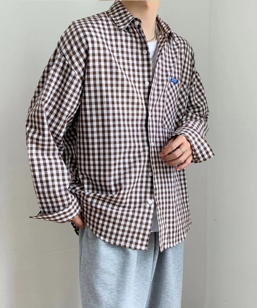 KELVIN(ケルヴァン)の「Modern Gingham Shirt モダンギンガムシャツ(シャツ/ブラウス・メンズ・ブラウン/ブラック・MEDIUM/LARGE)」の9枚目の写真