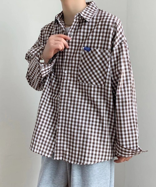 KELVIN(ケルヴァン)の「Modern Gingham Shirt モダンギンガムシャツ(シャツ/ブラウス・メンズ・ブラウン/ブラック・MEDIUM/LARGE)」の10枚目の写真