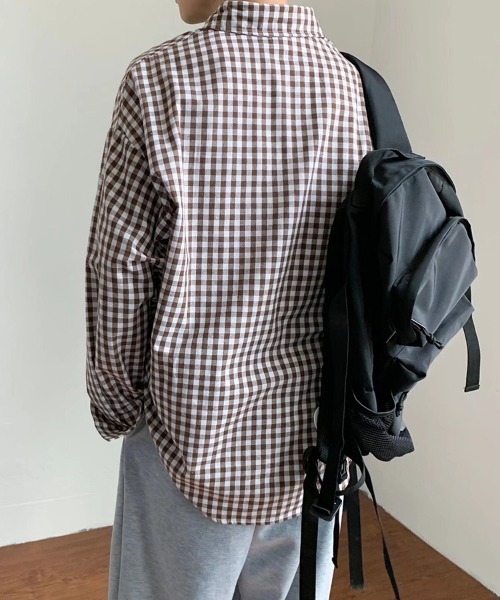KELVIN(ケルヴァン)の「Modern Gingham Shirt モダンギンガムシャツ(シャツ/ブラウス・メンズ・ブラウン/ブラック・MEDIUM/LARGE)」の4枚目の写真