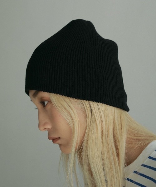 anuke(アンヌーク)の「Knit Beanie(ニットキャップ/ビーニー・レディース・ピンク/チャコールグレー/ブラック・FREE)」の6枚目の写真