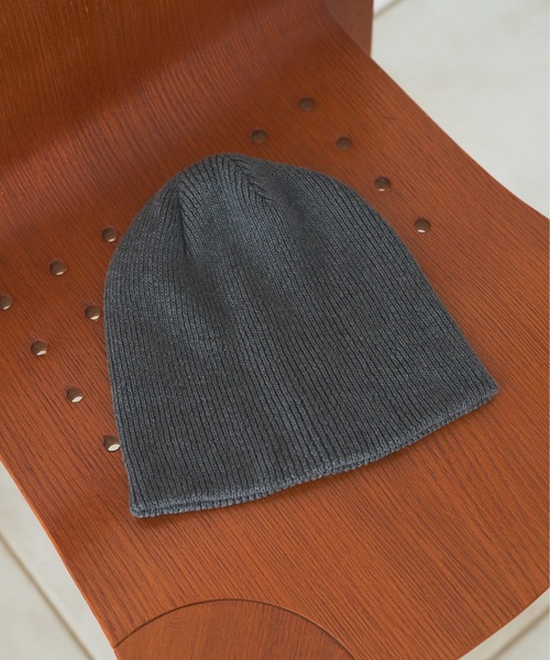 anuke(アンヌーク)の「Knit Beanie(ニットキャップ/ビーニー・レディース・ピンク/チャコールグレー/ブラック・FREE)」の7枚目の写真