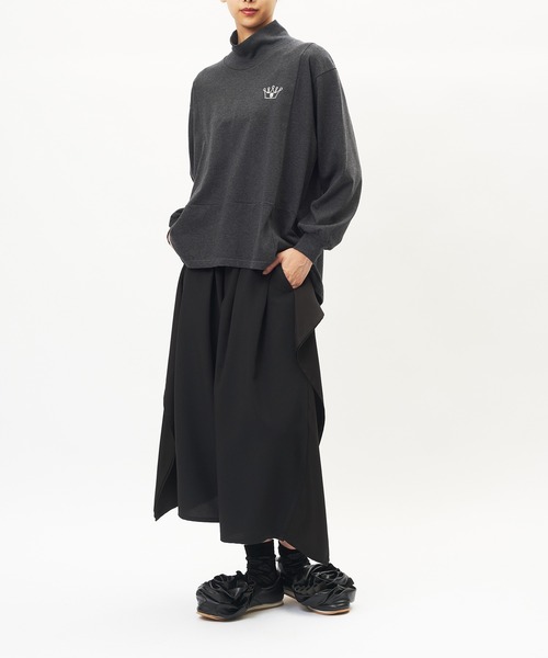 gomme(ゴム)の「サイドフリルツイルパンツ(その他パンツ・レディース・ブラック・MEDIUM)」の3枚目の写真