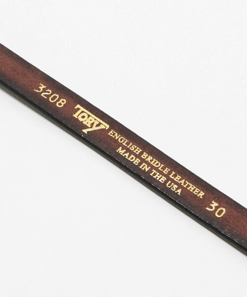 Steven Alan(スティーブンアラン)の「<TORY LEATHER>WIDE PLAIN CREASED BELT/ベルト(ベルト・レディース・ダークブラウン/ブラック・30inch/28inch)」の4枚目の写真
