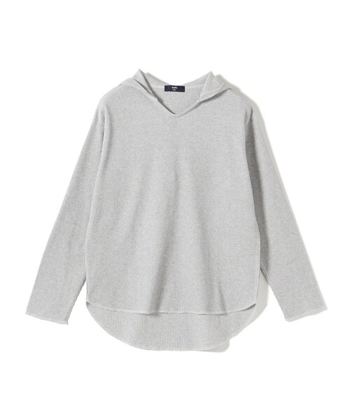 SHIPS Colors(シップス カラーズ)の「〈手洗い可能〉TC ワッフル フーディー トップス◇(Tシャツ/カットソー・レディース・ブラック/グレー/オフホワイト・ONE SIZE)」の14枚目の写真