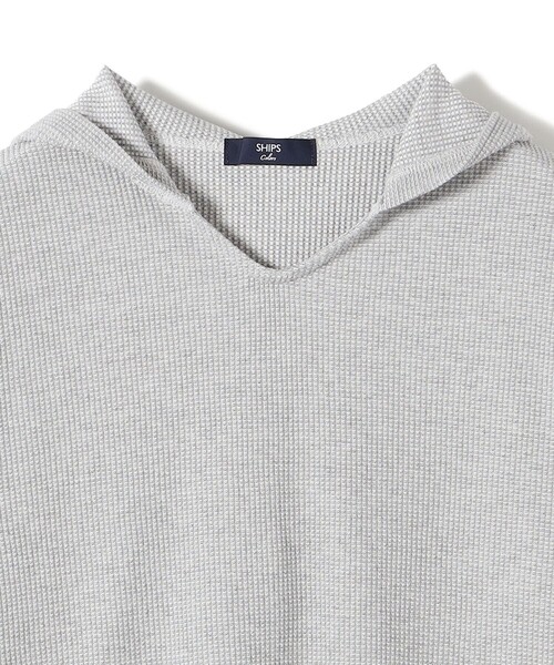 SHIPS Colors(シップス カラーズ)の「〈手洗い可能〉TC ワッフル フーディー トップス◇(Tシャツ/カットソー・レディース・ブラック/グレー/オフホワイト・ONE SIZE)」の16枚目の写真