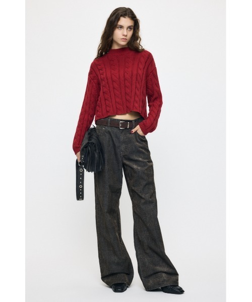 MOUSSY（マウジー）の「【26年AW新作】【セットアップ対応】VELVET WIDE STRAIGHT（デニムパンツ・レディース・ベージュ系その他/ブラック系その他・2/0/1）」の15枚目の写真
