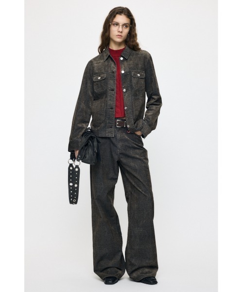 MOUSSY（マウジー）の「【26年AW新作】【セットアップ対応】VELVET WIDE STRAIGHT（デニムパンツ・レディース・ベージュ系その他/ブラック系その他・2/0/1）」の16枚目の写真