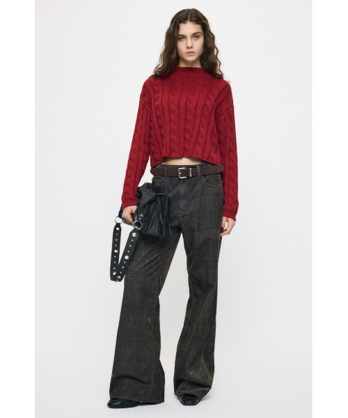 MOUSSY（マウジー）の「【26年AW新作】【セットアップ対応】VELVET WIDE STRAIGHT（デニムパンツ・レディース・ベージュ系その他/ブラック系その他・2/0/1）」の17枚目の写真