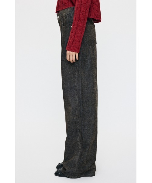 MOUSSY（マウジー）の「【26年AW新作】【セットアップ対応】VELVET WIDE STRAIGHT（デニムパンツ・レディース・ベージュ系その他/ブラック系その他・2/0/1）」の4枚目の写真