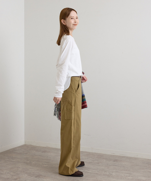 U by SPICK&SPAN(ユーバイスピックアンドスパン)の「ソフト天竺ラウンドヘムプルオーバー(Tシャツ/カットソー・レディース・ホワイト/ブラック系その他/ブルー・FREE)」の14枚目の写真