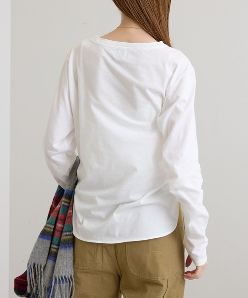U by SPICK&SPAN(ユーバイスピックアンドスパン)の「ソフト天竺ラウンドヘムプルオーバー(Tシャツ/カットソー・レディース・ホワイト/ブラック系その他/ブルー・FREE)」の20枚目の写真