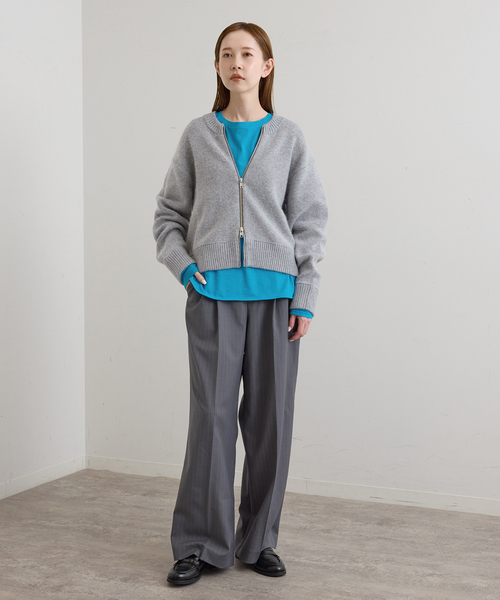 U by SPICK&SPAN(ユーバイスピックアンドスパン)の「ソフト天竺ラウンドヘムプルオーバー(Tシャツ/カットソー・レディース・ホワイト/ブラック系その他/ブルー・FREE)」の22枚目の写真