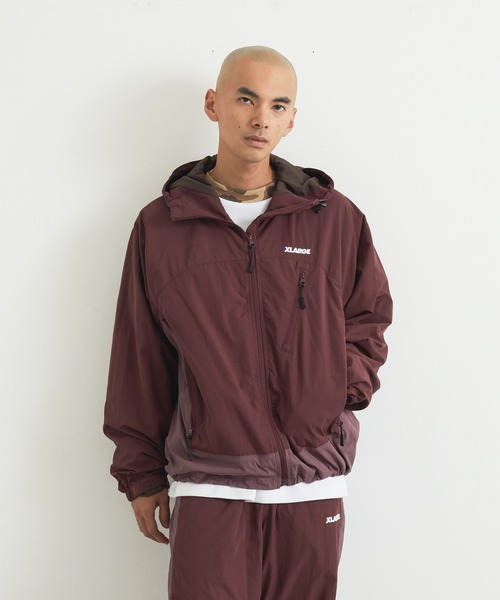 XLARGE(エクストララージ)の「NYLON PANELED JACKET(ナイロンジャケット・メンズ・ネイビー/ブラック/バーガンディー・S/M/L/XL)」の6枚目の写真