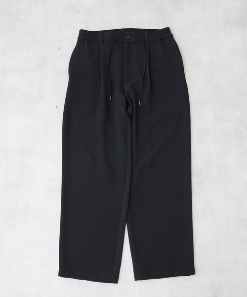 MEN'S MELROSE(メンズメルローズ)の「三杢ヘリンボーンワイドパンツ | ストレッチ / 防シワ(スラックス・メンズ・ブラック/ベージュ・4/3/2)」の14枚目の写真