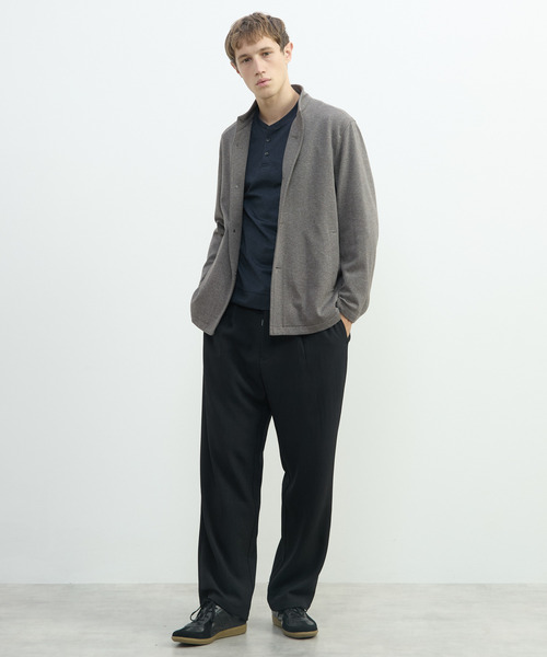 MEN'S MELROSE(メンズメルローズ)の「三杢ヘリンボーンワイドパンツ | ストレッチ / 防シワ(スラックス・メンズ・ブラック/ベージュ・4/3/2)」の21枚目の写真