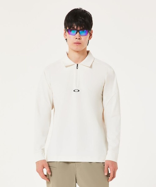 OAKLEY(オークリー)の「【新着】オークリー O-SYNC PACK LS UNDULATE SHIRT/襟付きトップス/ゴルフ/OAKLEY(ポロシャツ・メンズ・オフホワイト/ブラック・XL/L/M/S)」の2枚目の写真