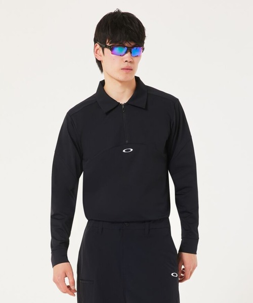 OAKLEY(オークリー)の「【新着】オークリー O-SYNC PACK LS UNDULATE SHIRT/襟付きトップス/ゴルフ/OAKLEY(ポロシャツ・メンズ・オフホワイト/ブラック・XL/L/M/S)」の1枚目の写真