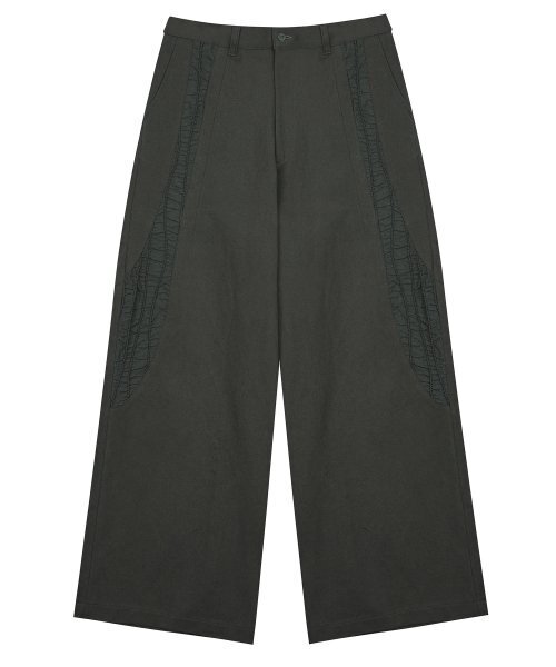 LUVISTRUE（ラヴイズトゥルー）の「PY CURVED WIDE PANTS(CHARCOAL)（その他パンツ・レディース・その他・FREE）」の2枚目の写真