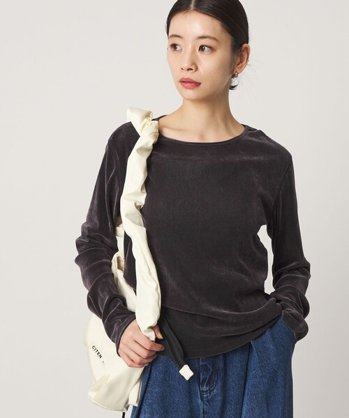 CITEN(シテン)の「<CITEN>シアーフロッキートップ(Tシャツ/カットソー・レディース・オフホワイト/ライトブルー/ダークグレー・FREE)」の5枚目の写真
