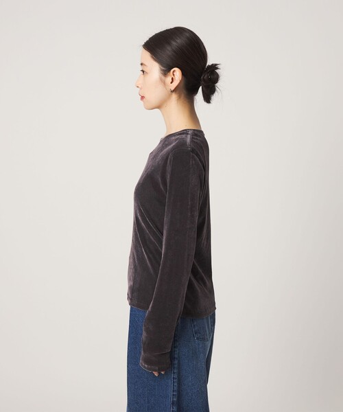 CITEN(シテン)の「<CITEN>シアーフロッキートップ(Tシャツ/カットソー・レディース・オフホワイト/ライトブルー/ダークグレー・FREE)」の9枚目の写真