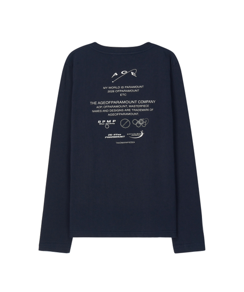 AGEOFPARAMOUNT(エイジオブパラマウント)の「バックプリントロングスリーブ(ネイビー)(Tシャツ/カットソー・レディース・その他・FREE)」の2枚目の写真
