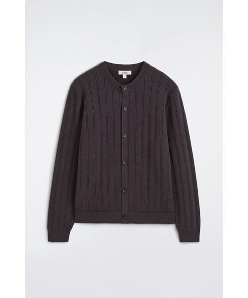 COS（コス）の「リブウールコットンカーディガン（カーディガン/ボレロ・メンズ・ブラウン/カーキ・XS/S/XL/M/L）」の14枚目の写真