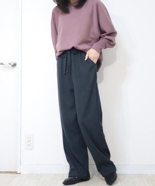 DISKEEN SURE（ディスキーンシュアー）の「大きめウエスト紐がおしゃれ★ニットコーデュロイイージーワイドパンツ（その他パンツ・レディース・チャコール/ブラウン/ベージュ/ブラック・FREE）」の21枚目の写真