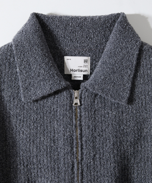HORLISUN（ホーリーサン）の「Forshey Boucle Zip Up Knit Cardigan Charcoal Gray（カーディガン/ボレロ・メンズ・その他・MEDIUM/LARGE）」の3枚目の写真