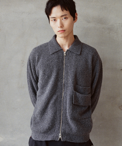 HORLISUN（ホーリーサン）の「Forshey Boucle Zip Up Knit Cardigan Charcoal Gray（カーディガン/ボレロ・メンズ・その他・MEDIUM/LARGE）」の10枚目の写真