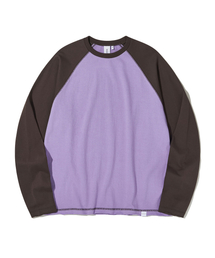 ローエッジ ラグラン ロングスリーブ Tシャツ_パープル