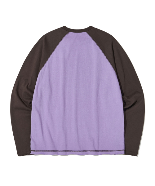 URBANDTYPE(アーバンディタイプ)の「ローエッジ ラグラン ロングスリーブ Tシャツ_パープル(Tシャツ/カットソー・レディース・その他・SMALL/MEDIUM/X-LARGE/LARGE)」の2枚目の写真