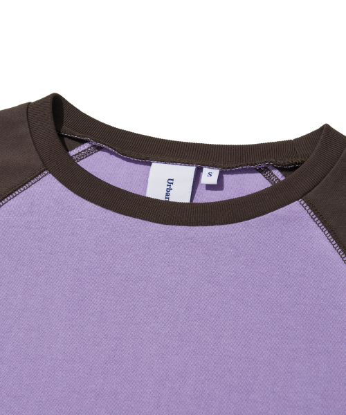 URBANDTYPE(アーバンディタイプ)の「ローエッジ ラグラン ロングスリーブ Tシャツ_パープル(Tシャツ/カットソー・レディース・その他・SMALL/MEDIUM/X-LARGE/LARGE)」の3枚目の写真